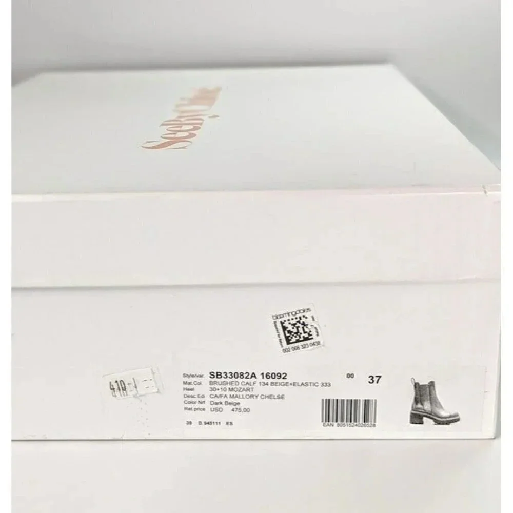 See By Chloe Women's Mallory Leather Chelsea Boots Beige Size 37 EU MSRP $475 - Picture 11 of 11